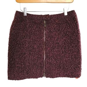 Y2K Debbie Shuchat teddy boucle skirt wool blend‎ mini